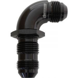 Aeroflow 90 Degree Full Flow AN Bulkhead -6AN Black