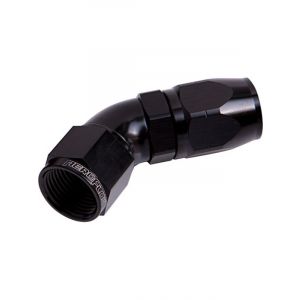 Aeroflow 550 Series Cutter Swivel 45 Degree Hose End -20AN Black