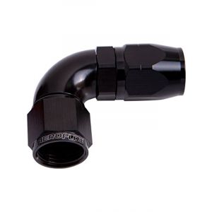 Aeroflow 550 Series Cutter Swivel 90 Degree Hose End -8AN Black