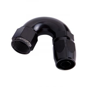 Aeroflow 550 Series Cutter Swivel 150 Degree Hose End -6AN Black