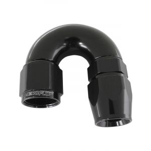 Aeroflow 570 One-Piece Full Flow 180 Degree Hose End -6AN Black