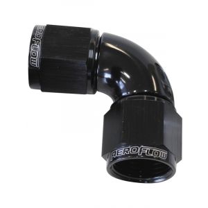 Aeroflow 90 Degree Full Flow Female Coupler -12AN Black
