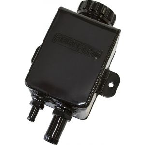 Aeroflow Square Power Steering Reservoir -10 & -6 ORB Ports Black