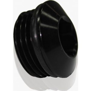 Aeroflow Slimline ORB Port Plug -4AN Black