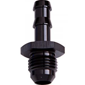 Aeroflow AN Flare to Barb Adapter -8AN to 1/2 Inch Black