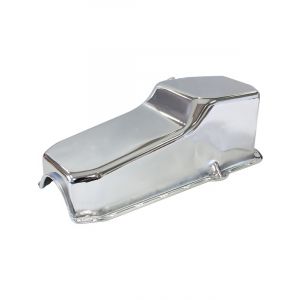 Aeroflow 5L Oil Pan For SB Chev R/H Dipstick, 2-Piece Seal Chrome