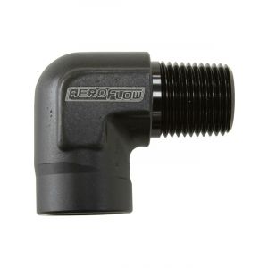 Aeroflow 90 Degree NPT Female to Male NPT Fitting 1/8 Inch Black