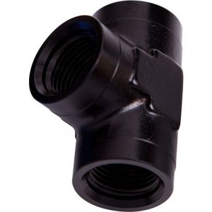 Aeroflow NPT Female Pipe Tee 1/8 Inch Black