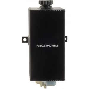 Raceworks Black Aluminium Vertical Washer Bottle w/ Pump