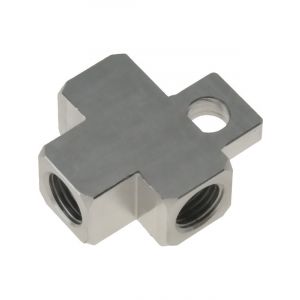 Raceworks 3/8In-24 Inverted Female Tee w/ Mounting Tab