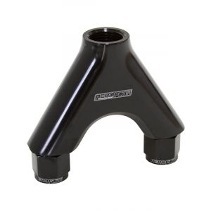 Aeroflow Billet Y-Piece 1 x Female -10 ORB 2 x Female -8AN Black  AF939-08-10BLK