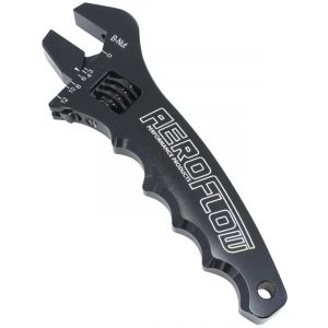 Aeroflow Aluminium Adjustable Grip Spanner Black