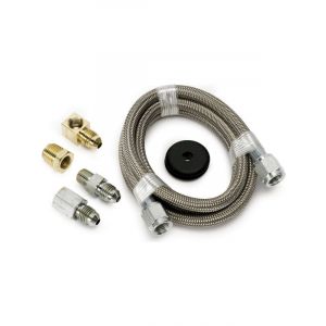 Auto Meter Line, Braided S/S #4 Dia., 4FT. Length, -4An And 1/8