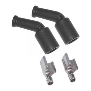 MSD Spark Plug Boot Kit Replacement Gray Boot And Terminal 45 Degree Pair