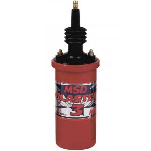 MSD Ignition Coil Blaster 3 Canister Round Oil Filled Red 45000 V