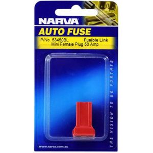 Narva 50 Amp Red Mini Female Fusible Link Plug In Pack of 1