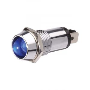 Narva 12 Volt Chrome Pilot Lamp With Blue LED