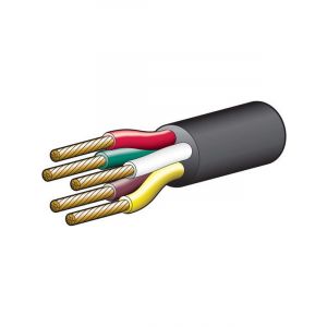 Narva 10A 3mm 5 Core Trailer Cable 30M R; G; Y; W; B w/Black Sheath