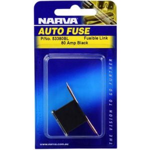 Narva 80 Amp Black Fusible Link Short Tab Pack of 1