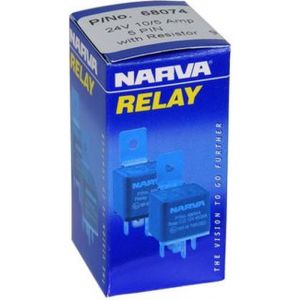 Narva 24V 10A/5A Change-Over 5 Pin Relay With Resistor