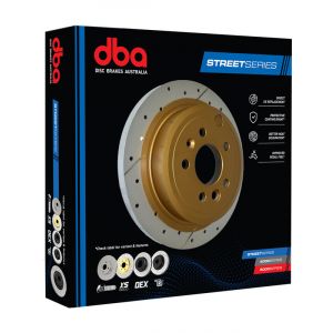 DBA Rotor X-Gold Cross-Drilled Street Series