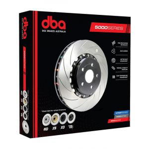 DBA Rotor Curved Slotted Left 4000 Series Black