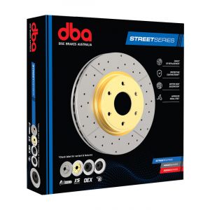 DBA Rotor X-Gold Cross-Drilled Street Series