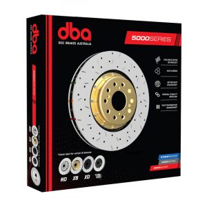 DBA Rotor XS Cross-Drilled & Slotted 5000 Series Black